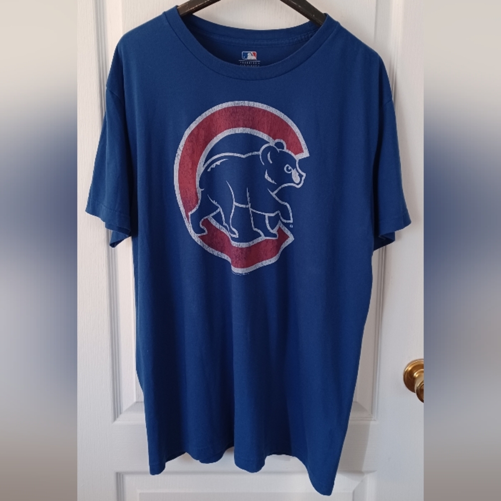 MLB GENUINE MERCHANDISE ROYAL BLUE W/DISTRESSED CRAWL BEAR GRAPHIC XL T-SHIRT